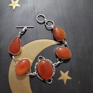 Carnelian Sterling bracelet